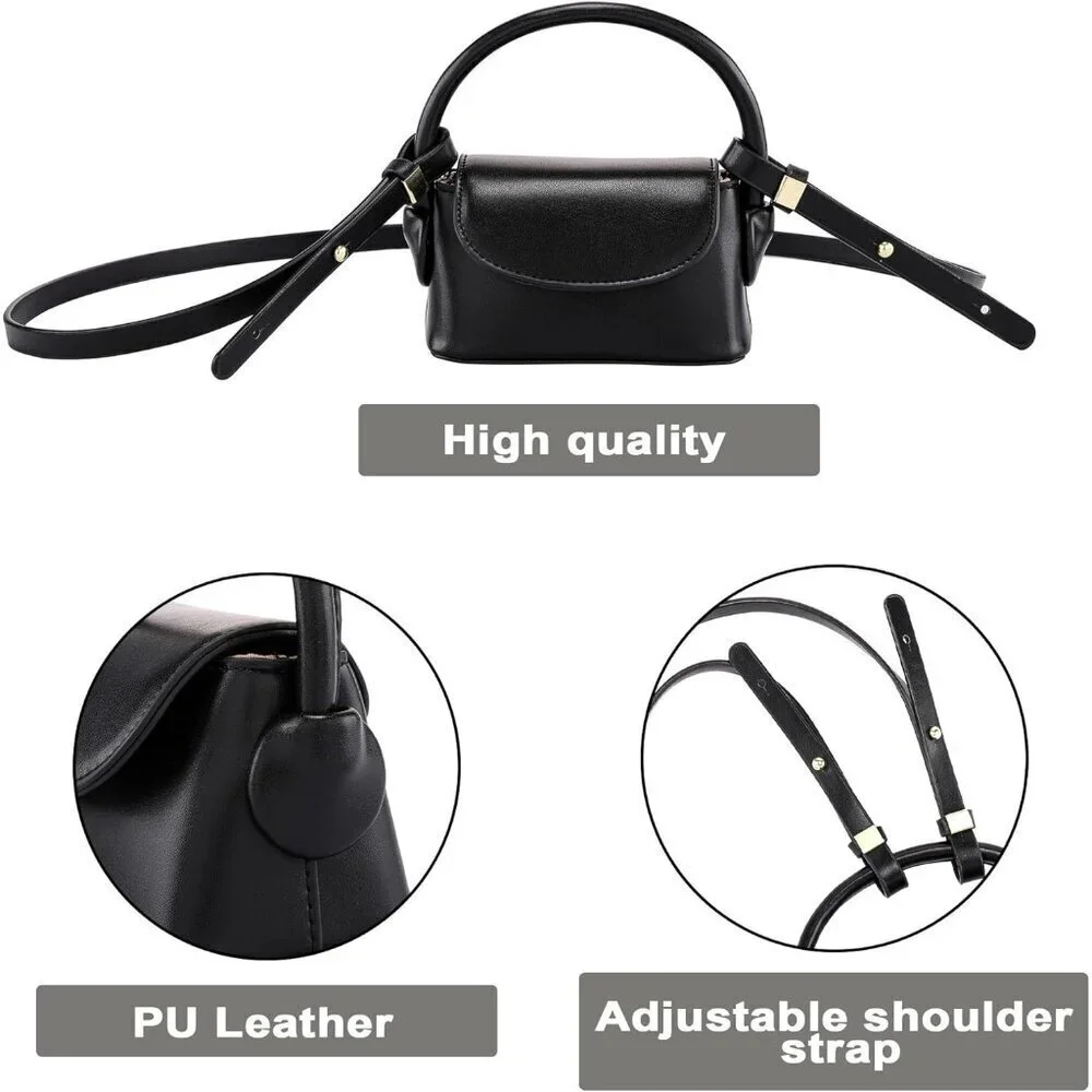 Women Mini PU Leather Purse Crossbody Clutch Gift Trendy Petite Bag